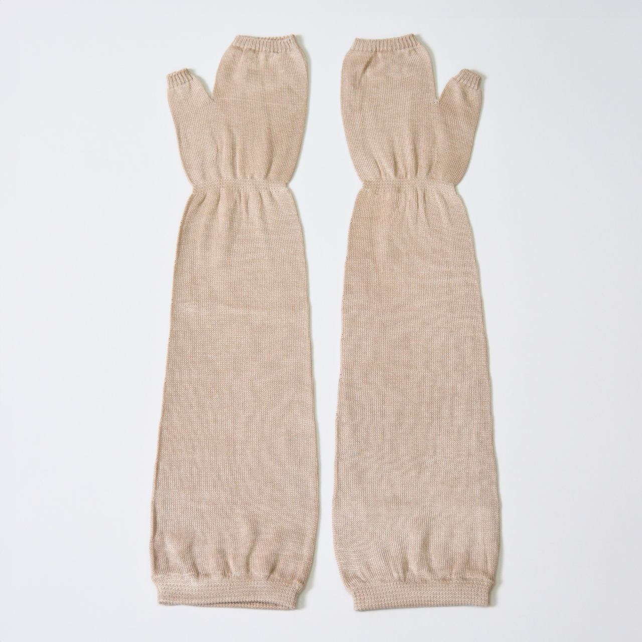 夏用UVカットアームカバーミドル丈 シルク100%