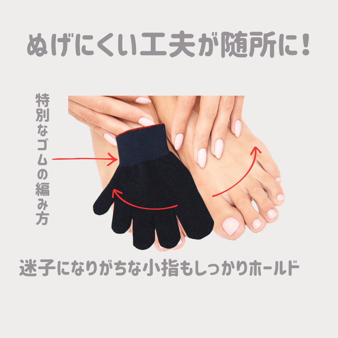 つま先靴下～蒸れずにポカポカ