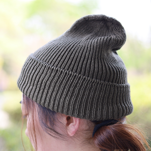 アレンジ可能～高級綿100％のリブニット帽