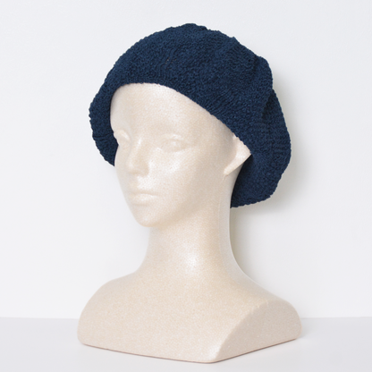 ベレー帽春夏用ナチュラルコーデ【和紙素材】