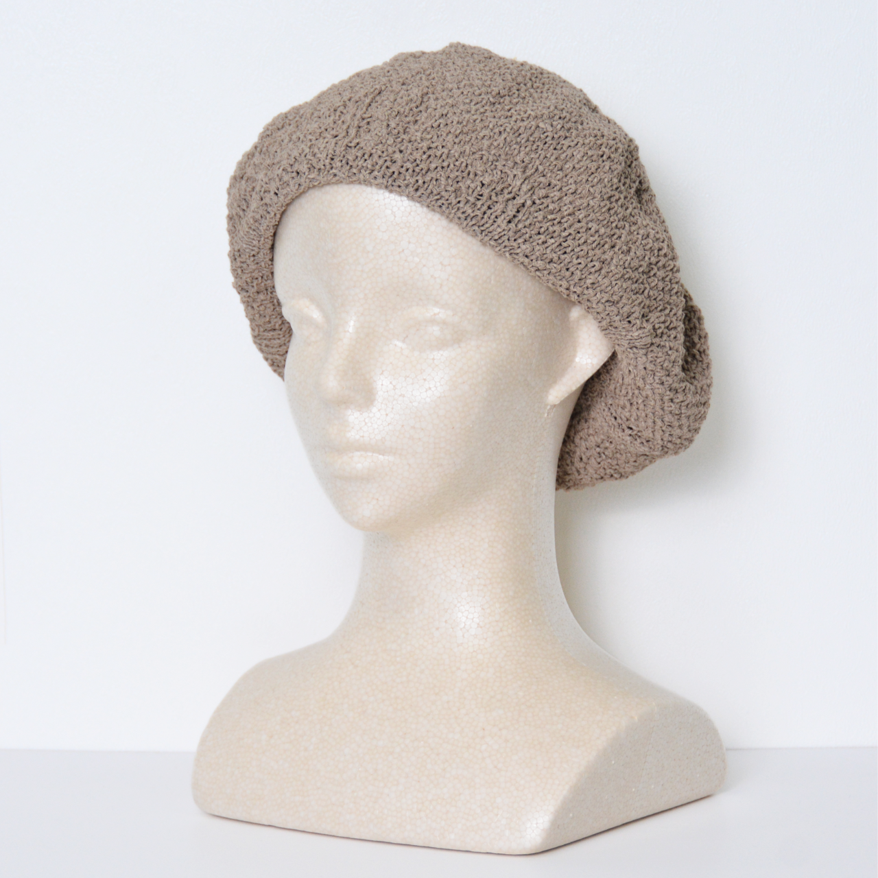 ベレー帽春夏用ナチュラルコーデ【和紙素材】