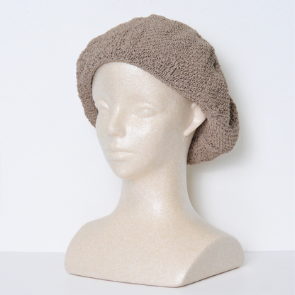 ベレー帽春夏用ナチュラルコーデ【和紙素材】