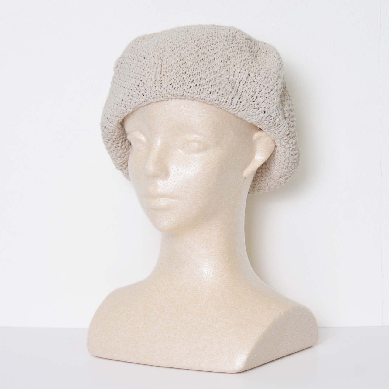 ベレー帽春夏用ナチュラルコーデ【和紙素材】