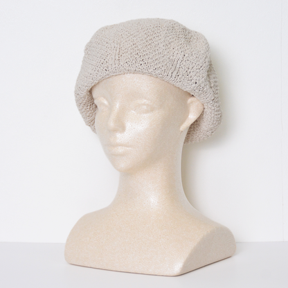 ベレー帽春夏用ナチュラルコーデ【和紙素材】