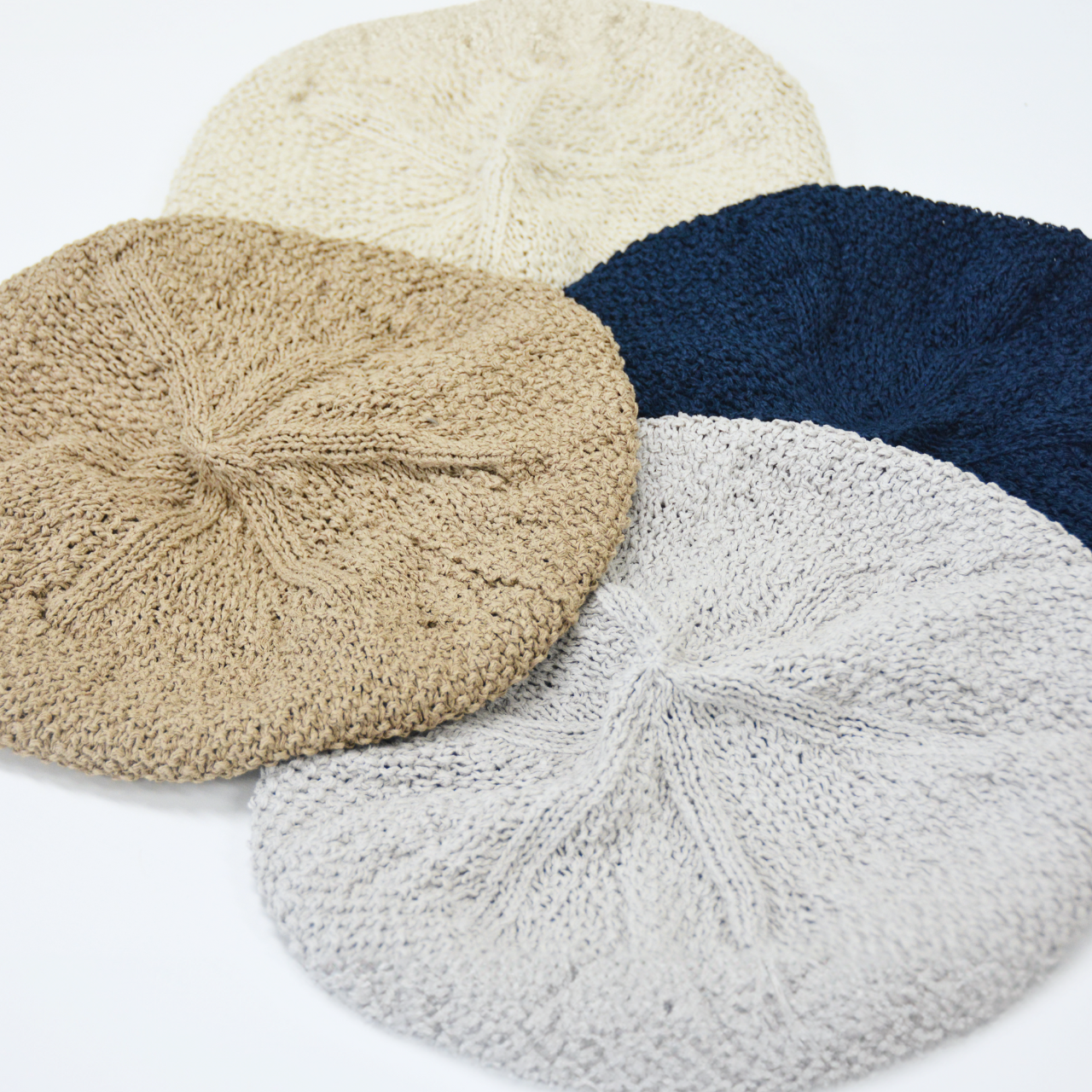 ベレー帽春夏用ナチュラルコーデ【和紙素材】