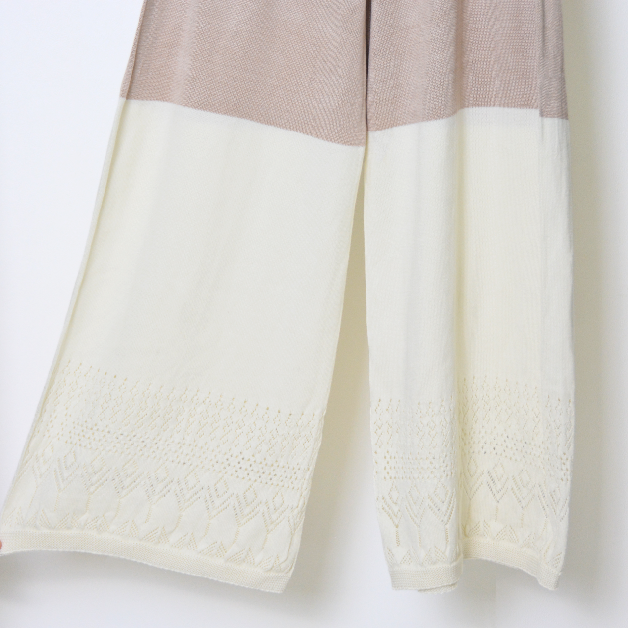 シルク100％とオーガニックコットン100％のワイドペチパンツ