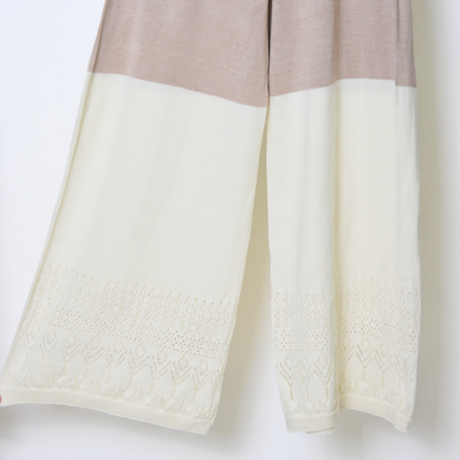 シルク100％とオーガニックコットン100％のワイドペチパンツ