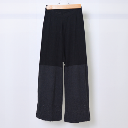 シルク100％とオーガニックコットン100％のワイドペチパンツ