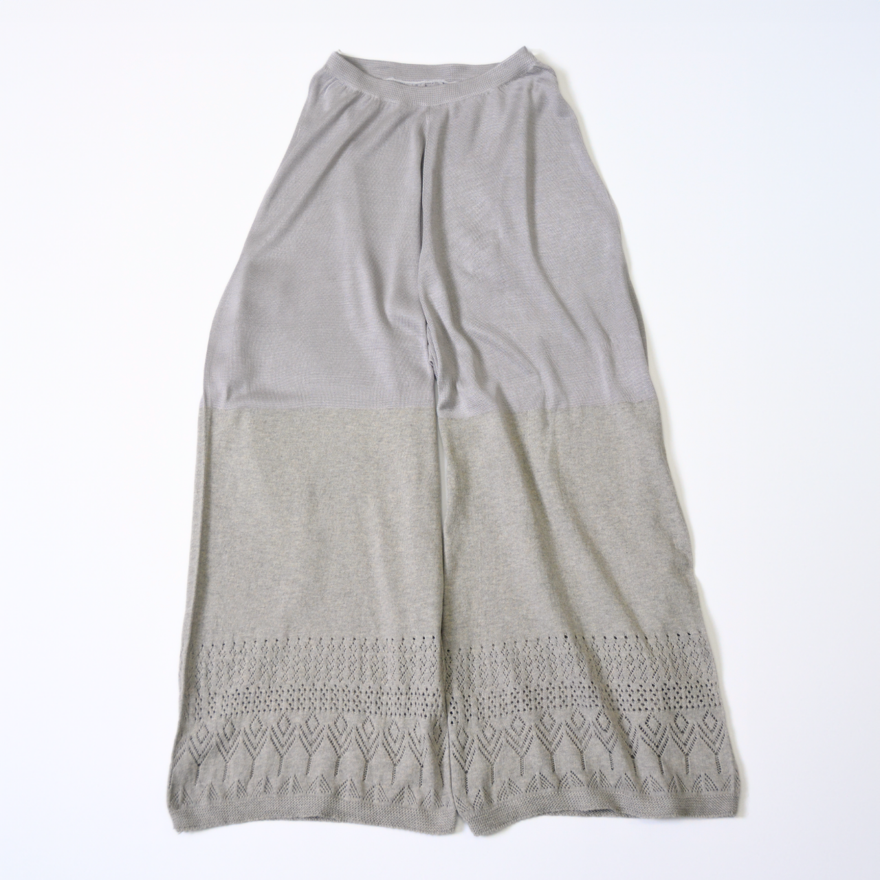 シルク100％とオーガニックコットン100％のワイドペチパンツ