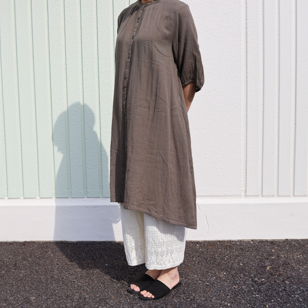 シルク100％とオーガニックコットン100％のワイドペチパンツ