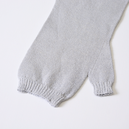 夏用UVカット美濃和紙糸おしゃれバイカラーアームカバーロング