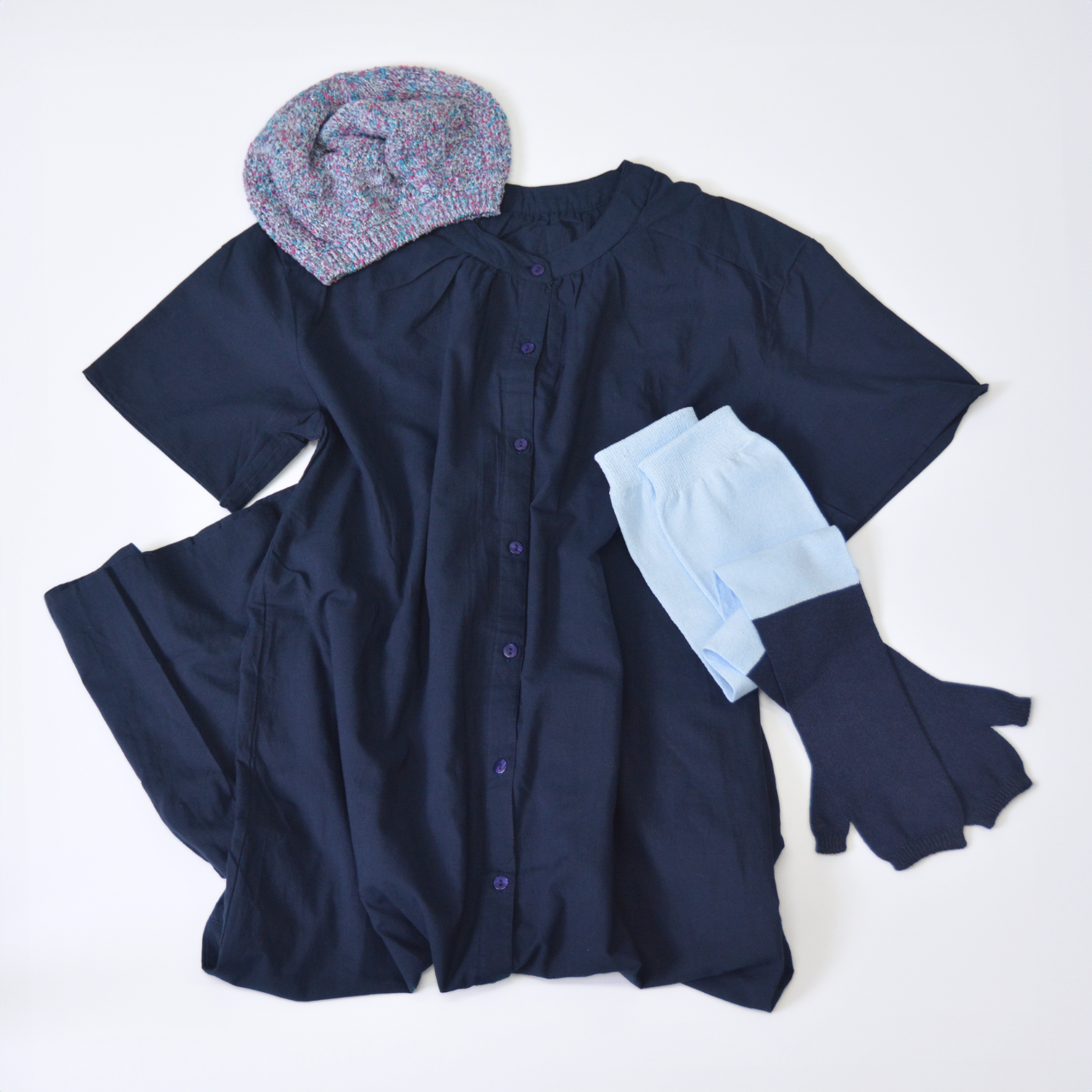 夏用UVカット美濃和紙糸おしゃれバイカラーアームカバーロング