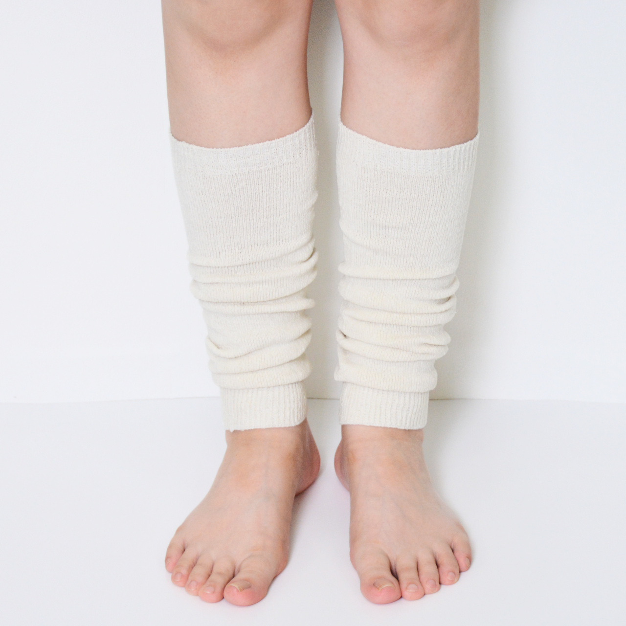 レッグウォーマーかかとなし冷え取り・室内就寝用
