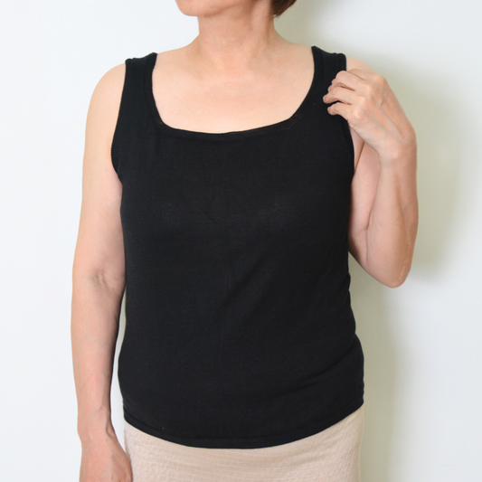 インナーレディースシルクタンクトップ・冷え取り