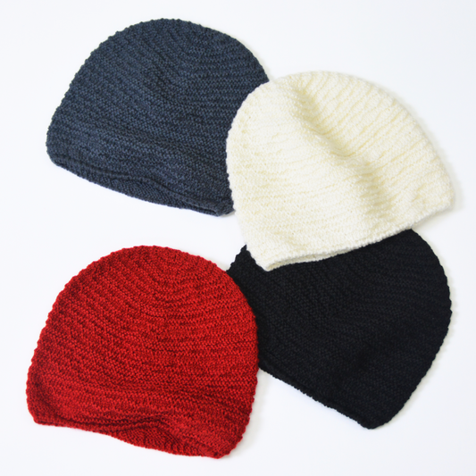 ニット帽ラムウール100％ビーニー帽