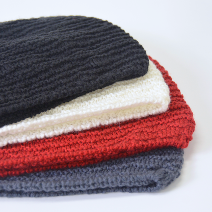 ニット帽ラムウール100％ビーニー帽