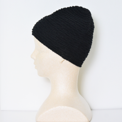 ニット帽ラムウール100％ビーニー帽