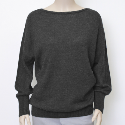 ベビーアルパカ100％ ボートネック セーター
