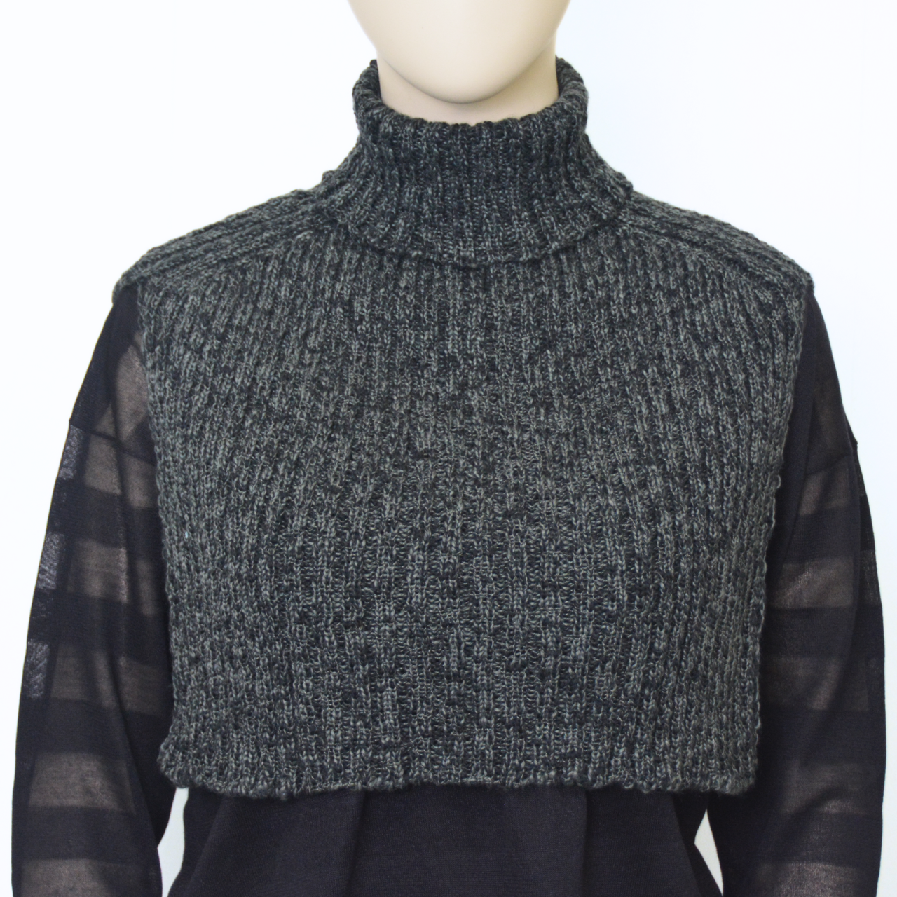 ウール混 スラブハイネックスヌード