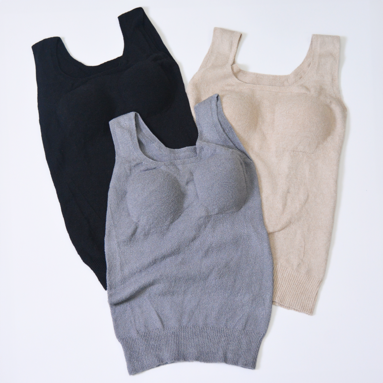 上質シルク90% ブラ付きタンクトップインナー