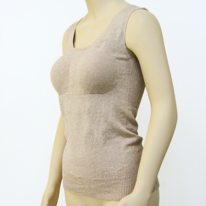 上質シルク90% ブラ付きタンクトップインナー