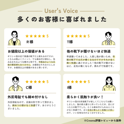 ドラロン綿の靴下｜ギリシャ型・幅広等対応 オーダーでぴったりフィット