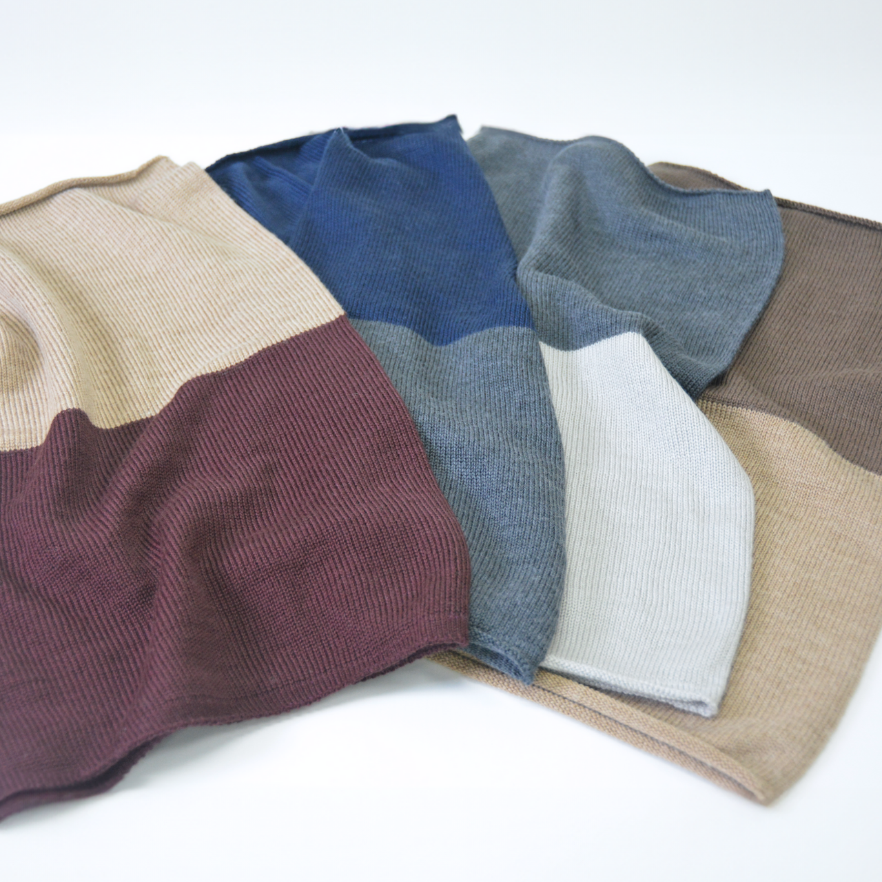 〈各5点限定〉ラムウール混 バイカラーネックウォーマー