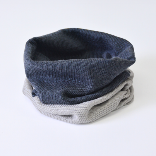 ラムウール混 バイカラーネックウォーマー