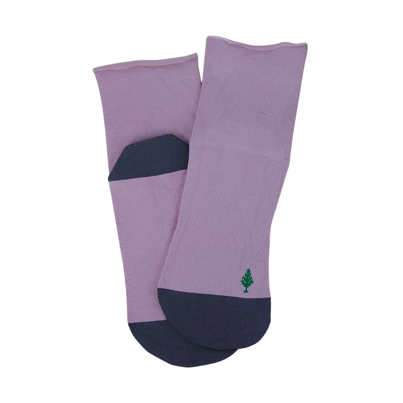 オーガニックコットンのバイカラーソックス～足首に優しいゴムフリー