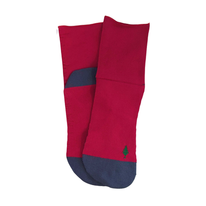 オーガニックコットンのバイカラーソックス～足首に優しいゴムフリー