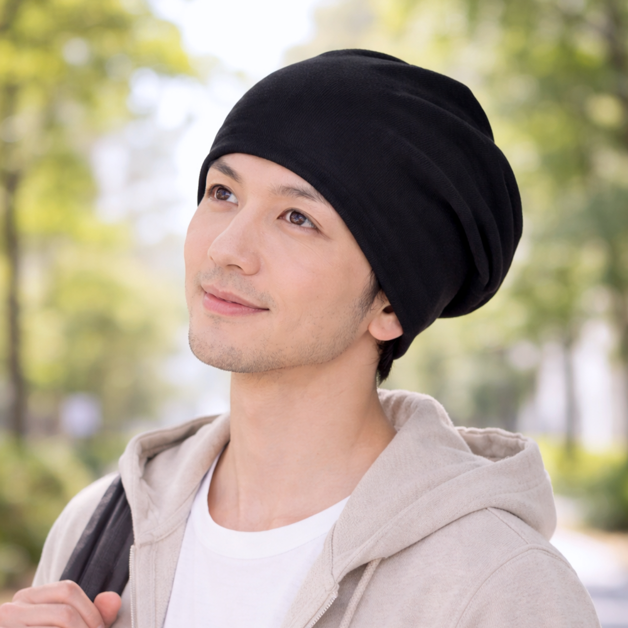 ケア帽子 上質シルク100%