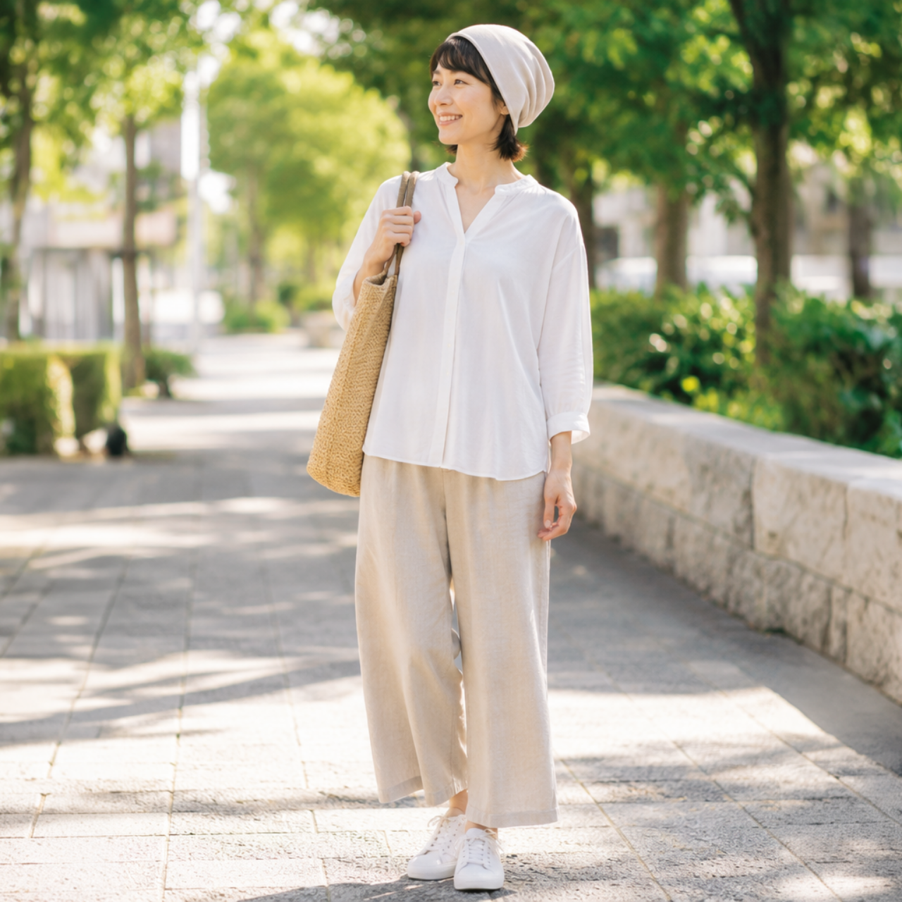 美濃和紙さらり涼感サマーニット帽｜男女兼用