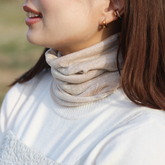 保湿保温シルク100%のネックガード
