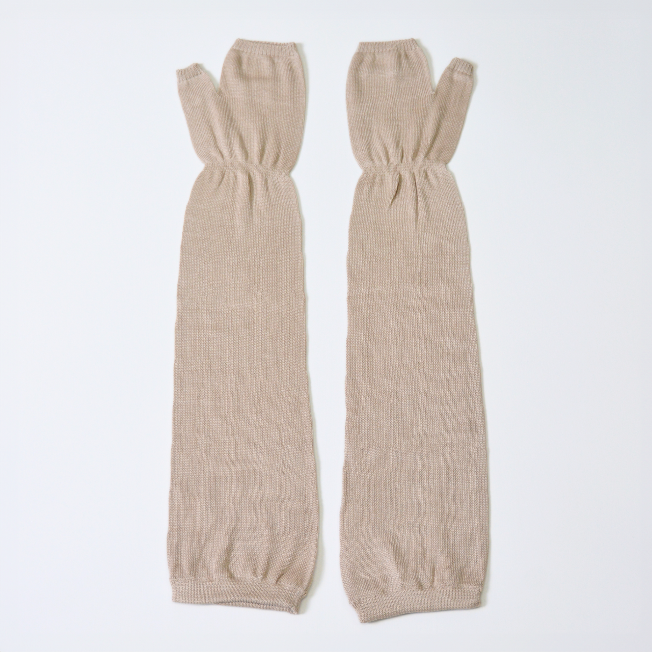 夏用UVカットアームカバーロング丈 シルク100%