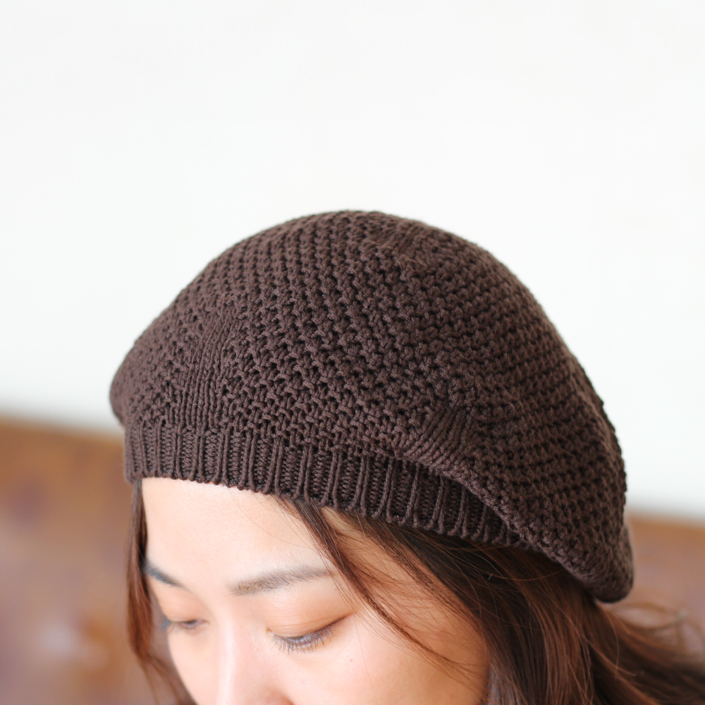 希少高級綿100％ニットベレー帽～日本製