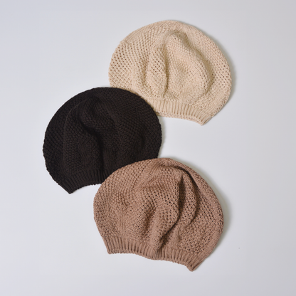 希少高級綿100％ニットベレー帽～日本製