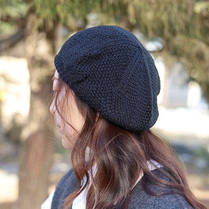 希少高級綿100％ニットベレー帽～日本製