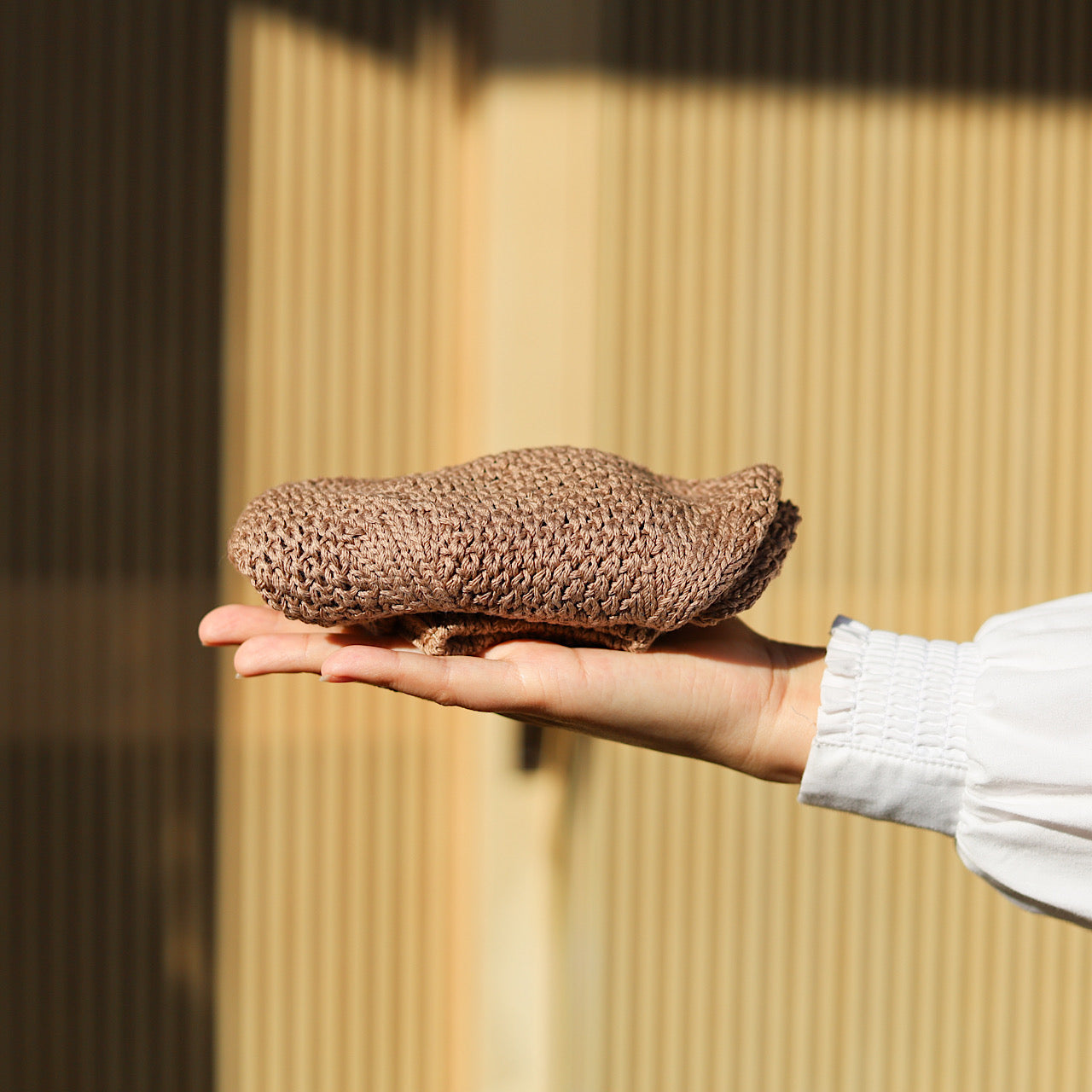 希少高級綿100％ニットベレー帽～日本製