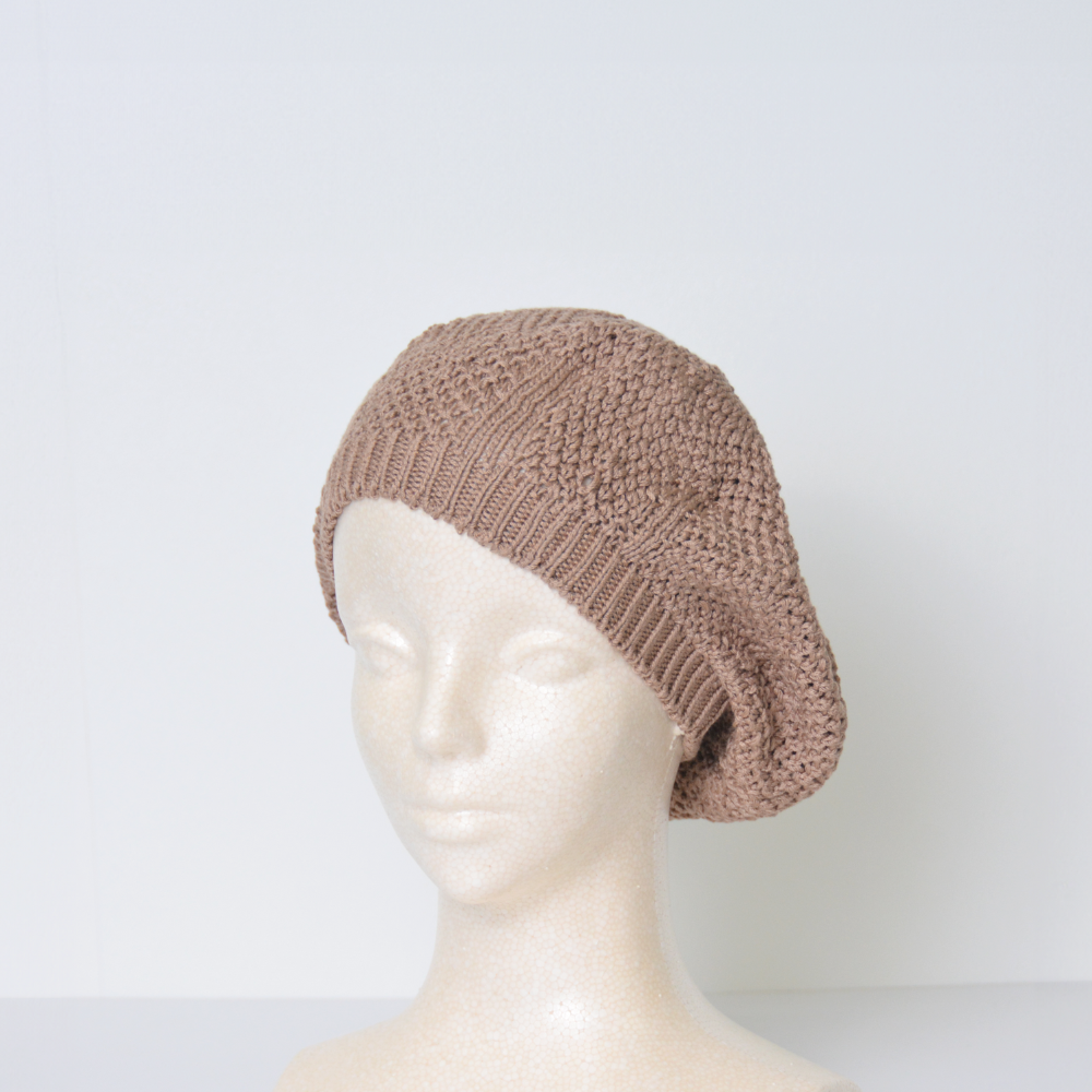 希少高級綿100％ニットベレー帽～日本製