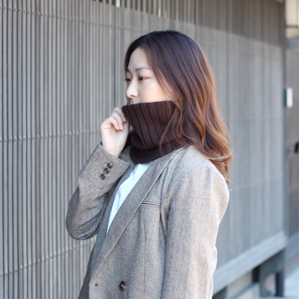 【ウール＆シルクで、すっ極暖ったか！】ネックウォーマー