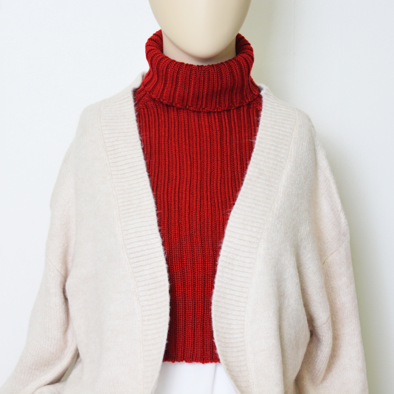 ラムウール100％ ハイネックスヌード