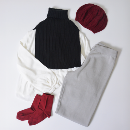 ラムウール100％ ハイネックスヌード