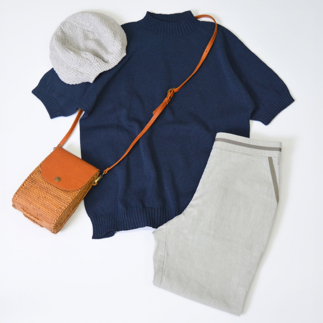 サマーニットセーター大人の夏に～美濃和紙糸100%