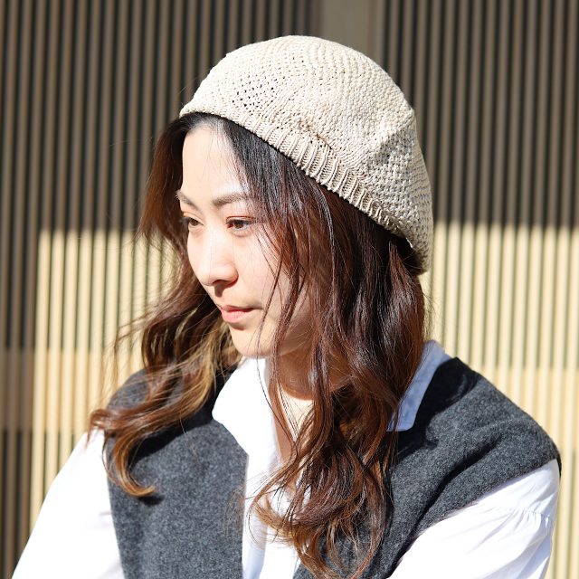 驚くほど軽やか～まるで空気をまとうような被り心地・和紙糸100％ベレー帽～繊維の街一宮からお届け ｜商品一覧｜OZEKIサポーター